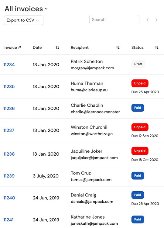 indema invoices Indema 4 | indema Unified interior design project management software.